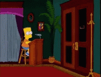 들어왔다가 곧바로 돌아 나가는 심슨 할아버지 GIF